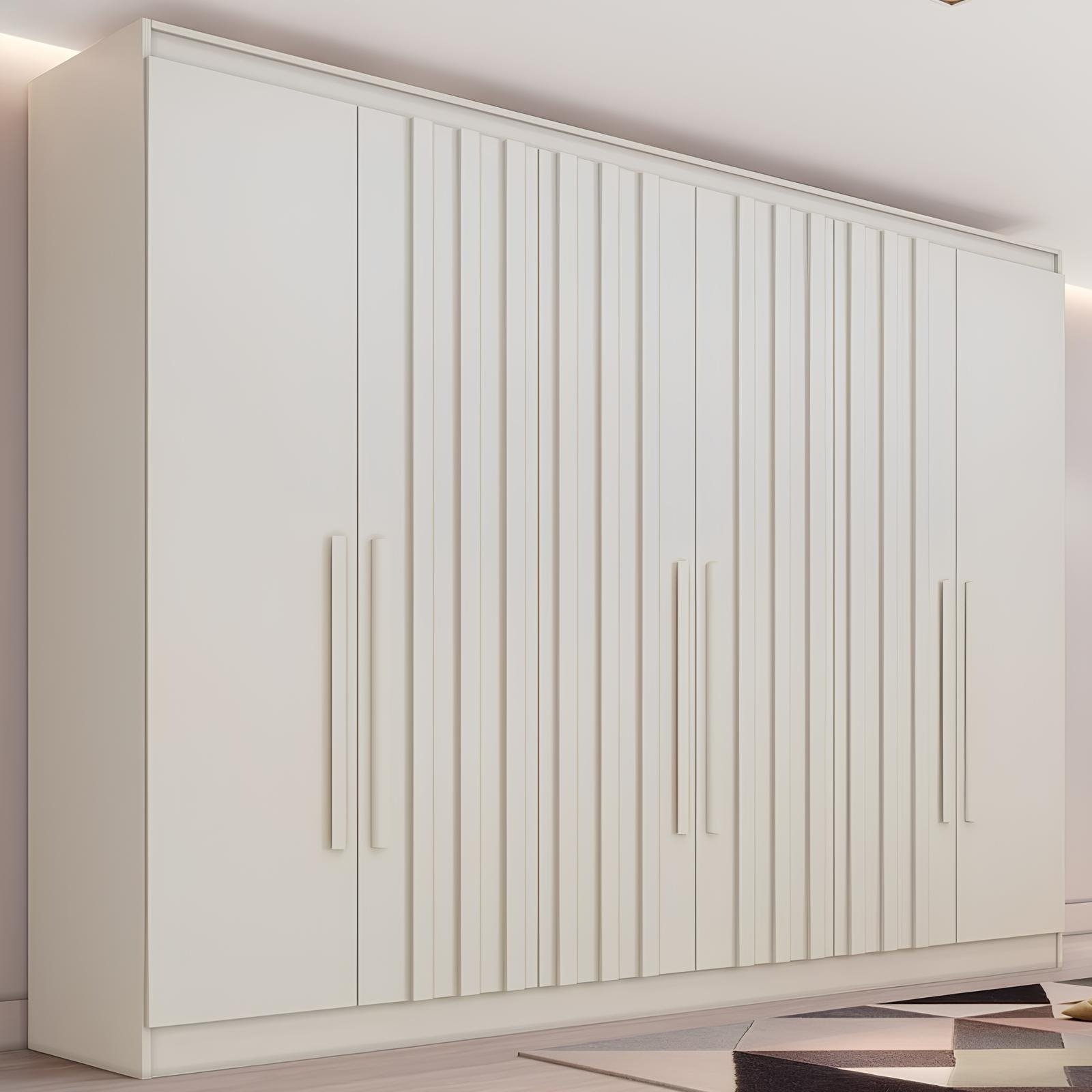 Guarda-Roupa 6 Portas Oxford 2,10 m Off White - MOVEIS EUROPA
