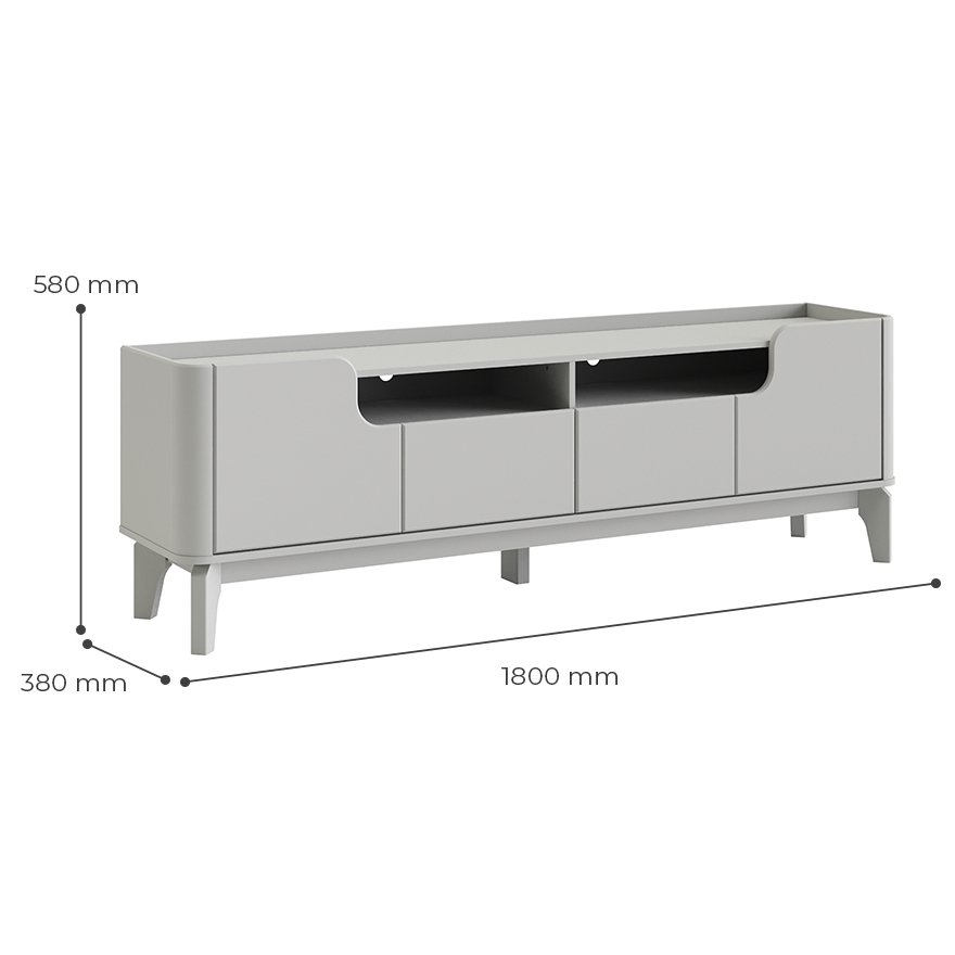 Rack ate 75" Flip 1.8 Off White/Cinamomo - PATRIMAR - Imagem 3