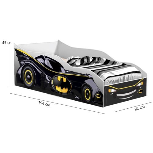 Alternative view of Cama Solteiro Carro Black Batman - GABRIELLI