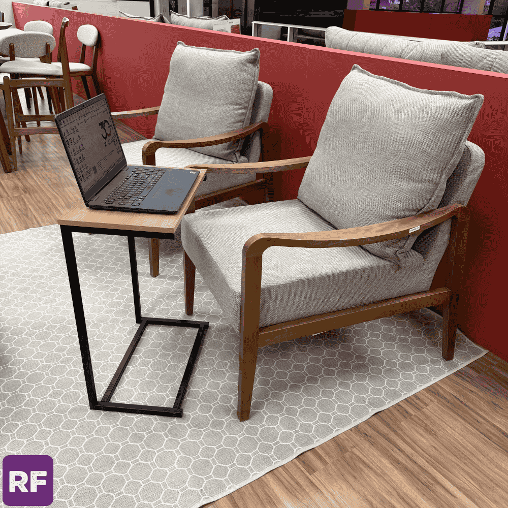 Mesa de Apoio Canela/Preto Fosco LI025 - Kappesberg - Imagem 2