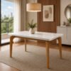 Mesa Londrina 120 Canto Copo Naturale/Off White – RUFATO