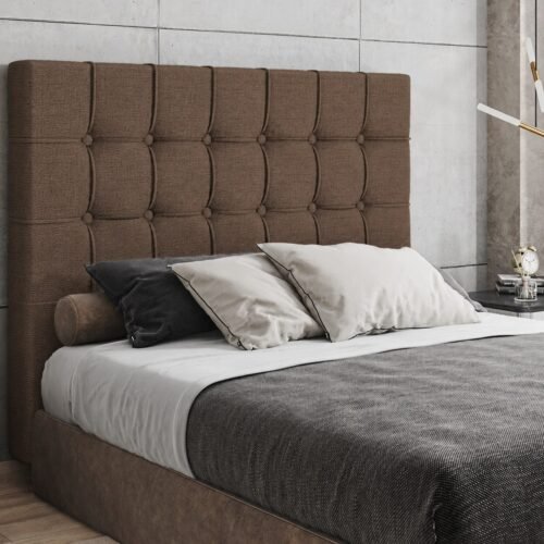 Cabeceira Casal Paris Linho Marrom – L.S SILVA