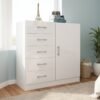 Cômoda 5 Gavetas com Sapateira Miami Branco - FELLICCI