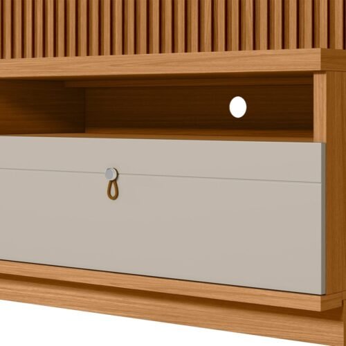 Alternative view of Rack até 70" Ouro Preto Nature/Off White - LINEA BRASIL