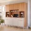 Kit Cozinha 8 portas Lívia 2,00 m Cinamomo/Off White - MGM MÓVEIS