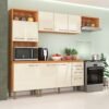 Cozinha Completa Malu CL16 2,40 m Cinamomo/Off White - FELLICCI
