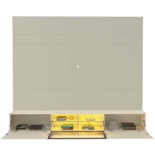 Alternative view of Painel até 85″ Luminare 2,17 m Off White + Nicho Luminare 2,15 m Naturale – GELIUS
