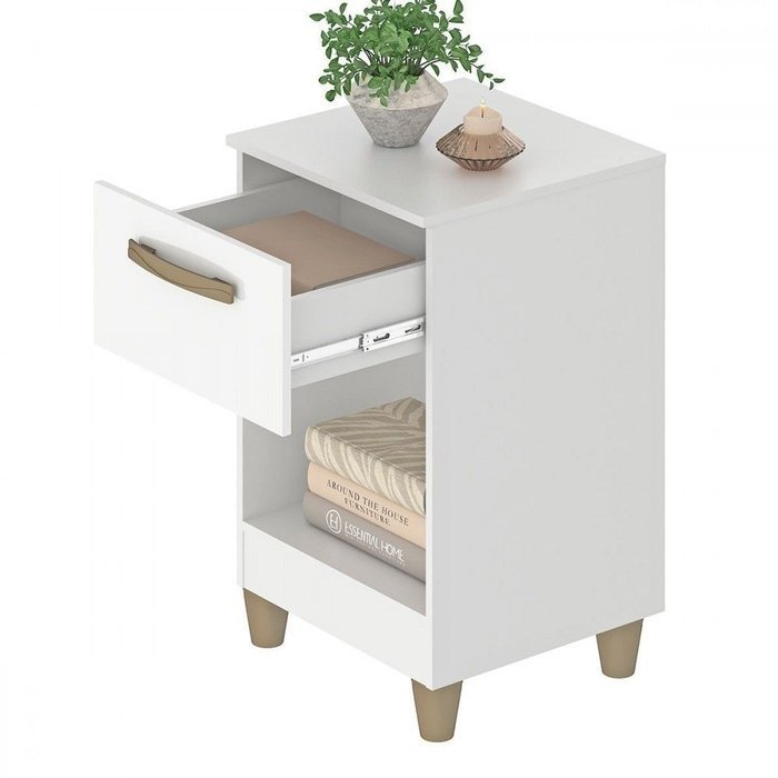 Mesa de Cabeceira Prada MC210 Branco - FELLICCI - Imagem 2