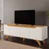 Rack até 75" Atenas 1.8 Off White/Naturale - MAVAULAR