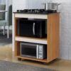 Balcão para Cooktop 4 Bocas Turim Nature/Off White - KAIKI MÓVEIS
