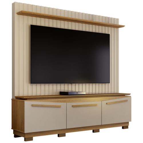 Alternative view of Home Theater até 75" Montreal Off White/Cinamomo - VALDEMÓVEIS