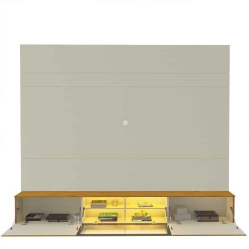 Alternative view of Painel até 85″ Luminare 2,17 m Off White + Nicho Luminare 2,15 m Off White – GELIUS