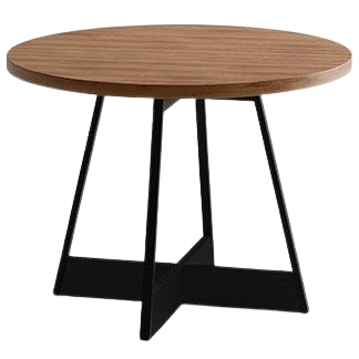 Mesa Átria 1594 Redonda 100 Preto/Nogal - CARRARO MÓVEIS - Imagem 5