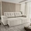 Sofá Retrátil e Reclinável Del/Delta 2,30 m Veludo Marfim - VIERO