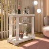 Carrinho Bar Rosé Off White - ARTELY