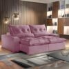Sofá Retrátil e Reclinável Avalon  2,00 m Rosé - IMPÉRIO ESTOFADOS