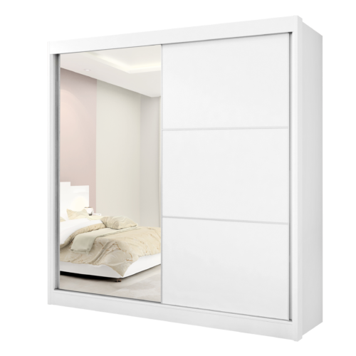 Alternative view of Guarda-Roupa 2 Portas Titanium 2,20 m Branco - D'DORO MÓVEIS