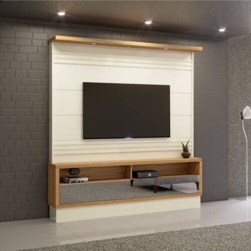 Alternative view of Home até 65" Sara TB178E Off White/Freijó - DALLA COSTA