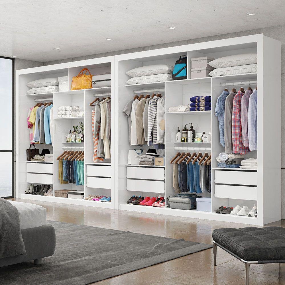 Closet Veneza/Clara/Berlim 1,855 m x 1,855 m Branco – CARIOCA MÓVEIS - Imagem 2