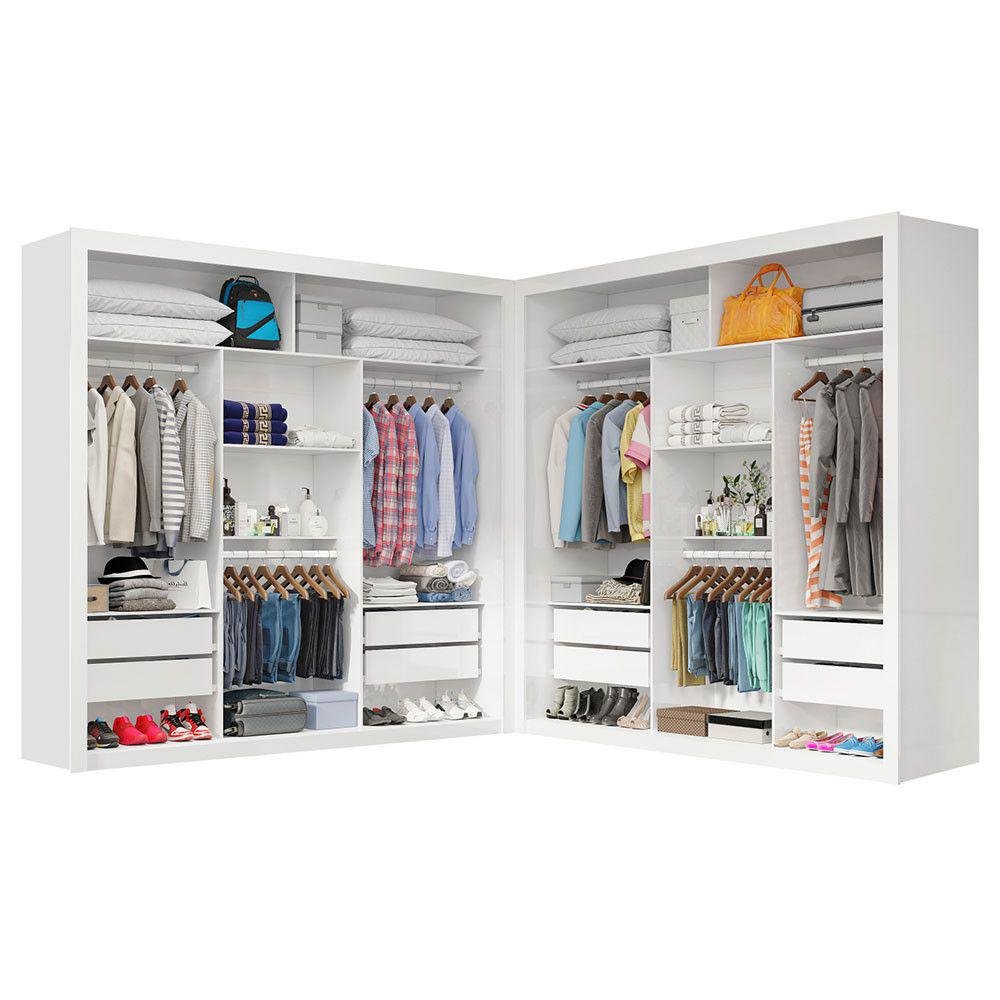 Closet Veneza/Clara/Berlim 1,855 m x 1,855 m Branco – CARIOCA MÓVEIS - Imagem 3