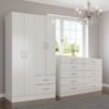 Guarda-Roupa 4 Portas Panamá 4002 + Cômoda 10 Gavetas Caribe Branco – FELLICCI