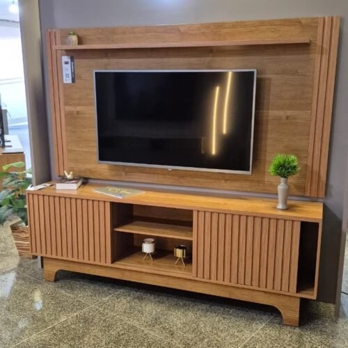 Painel + Rack até 70″ Trunfo Cinamomo – JCM MOVELARIA