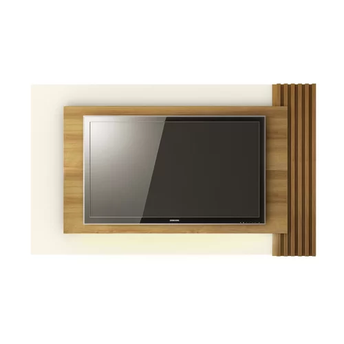 Alternative view of Painel até 65" PL 3003 Naturale/Off White – TECNO MÓBILI