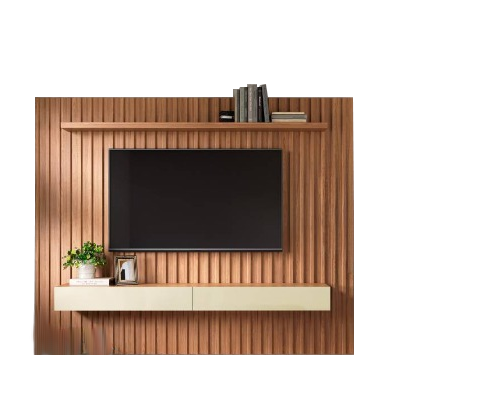 Alternative view of Painel Suspenso até 65" TB182L Off White/Freijó - DALLA COSTA