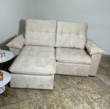 Sofá Retrátil e Reclinável Imperial 2,30 m Bege - IMPÉRIO ESTOFADOS (PROMOÇÃO - LEVE AVARIA)