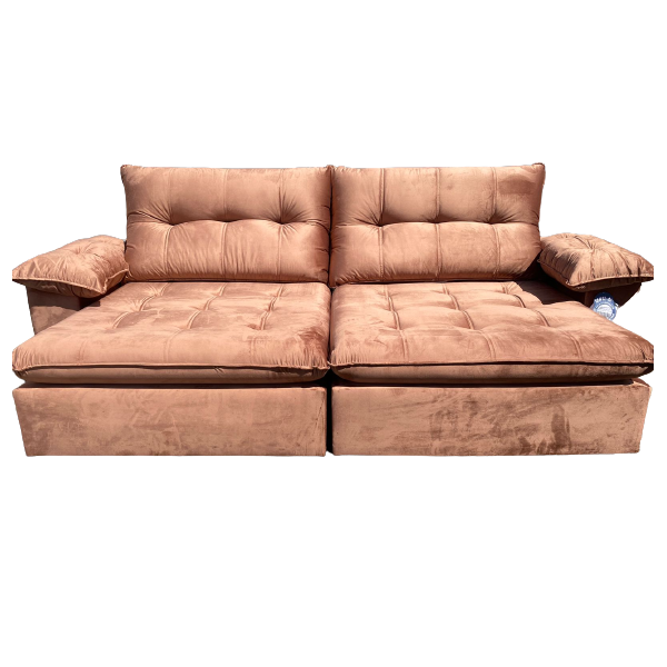 Sofá Retrátil e Reclinável México 290 Caramelo - LEO DECOR(PROMOÇÃO) - Imagem 2