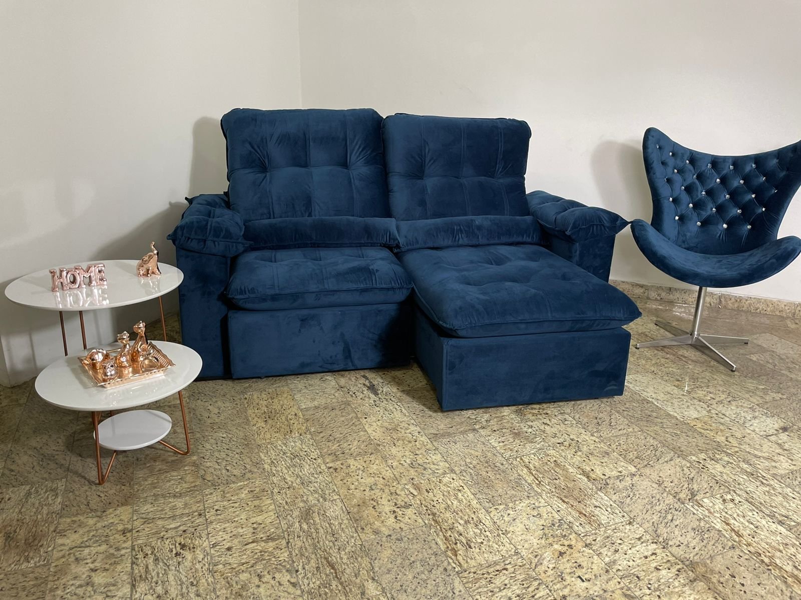 Sofá Retrátil e Reclinável Imperial 2,30 m Azul – IMPÉRIO ESTOFADOS (PROMOÇÃO - LEVE AVARIA) - Imagem 3