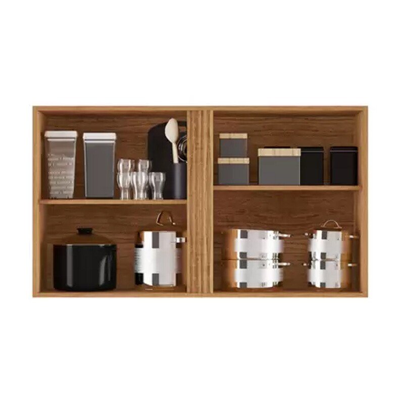 Aéreo 1.20m 2 Portas Cozinha Pérola Cinamomo/Off White - Sallêto - Imagem 2