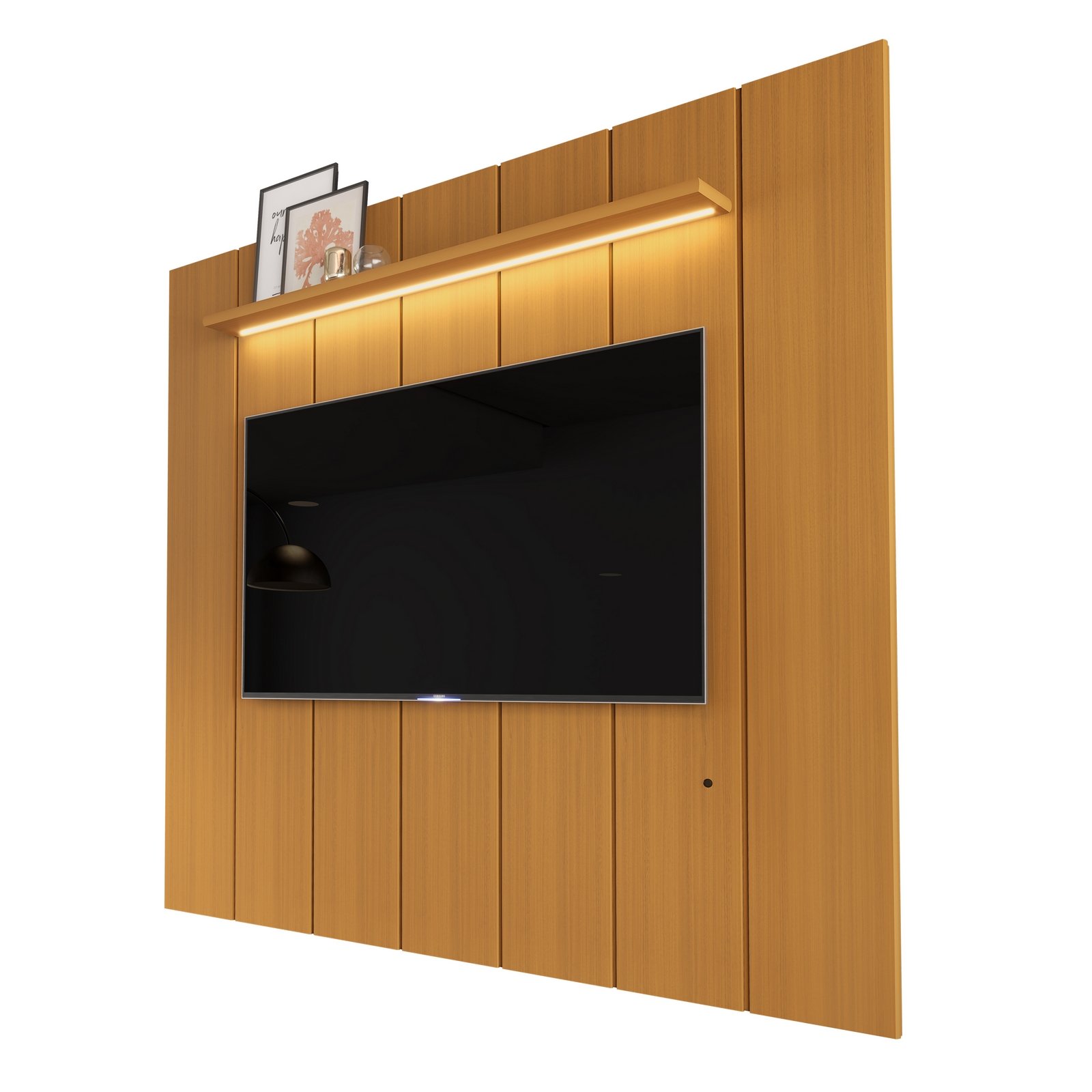 Painel até 75" Lumi 2,19 m Cedro - EDN MÓVEIS - Imagem 3