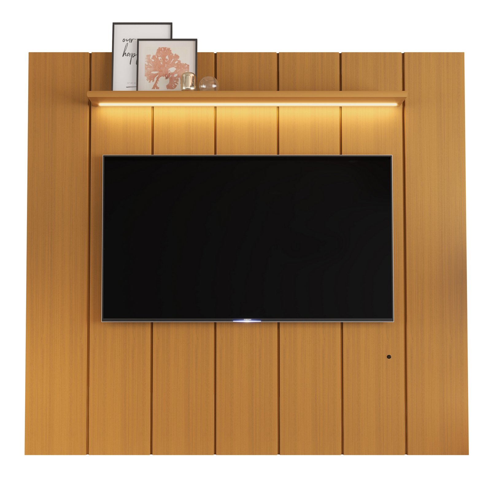 Painel até 75" Lumi 2,19 m Cedro - EDN MÓVEIS - Imagem 4