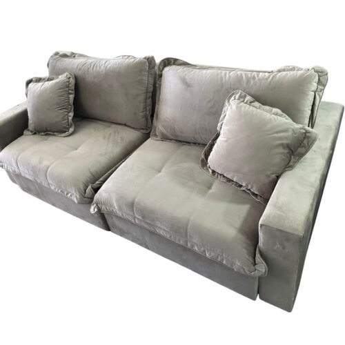 Alternative view of Sofá Retrátil S-100 2,30 m Veludo Capuccino 1192 – SUPREMA ESTOFADOS(PROMOÇÃO)