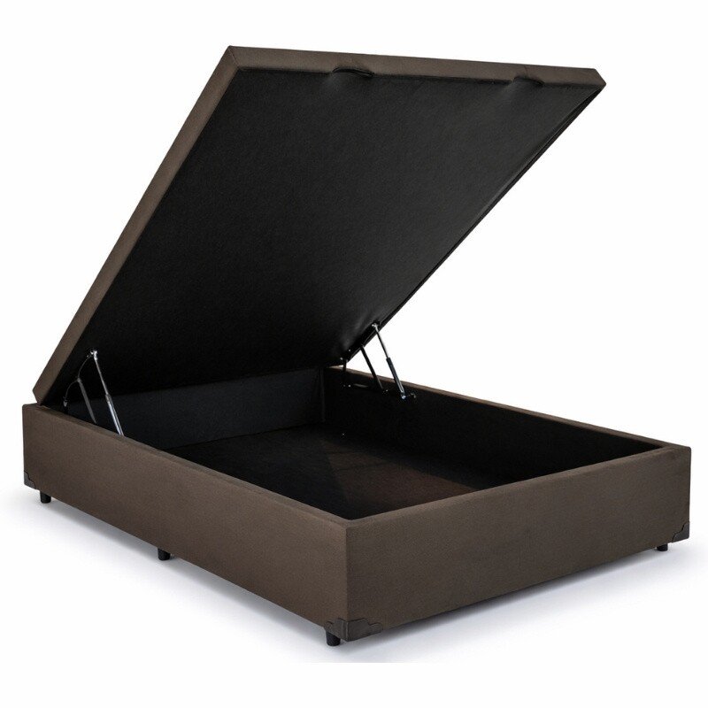 Colchão Casal Star One Ortopédico D-65 Anjos + Base Box Baú Casal Prime Confort Sued Marrom Blindado Issacar - 138x188x75 | Suporta até 280kg - Imagem 14