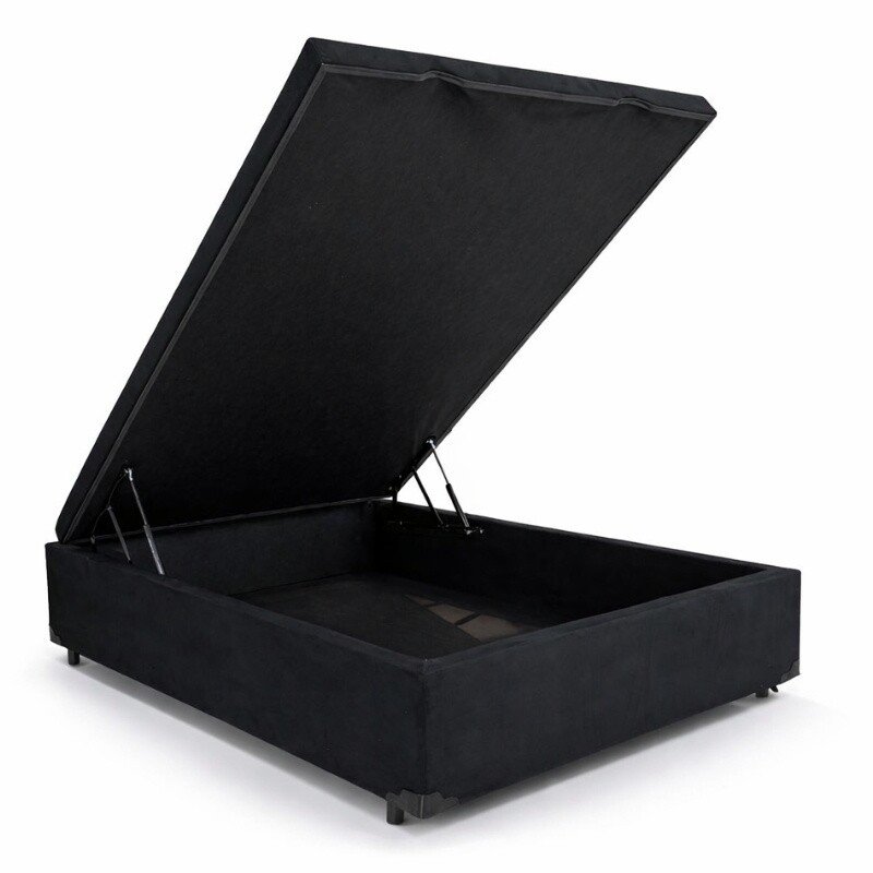 Colchão Casal Classic Supreme Ortopédico Lestespuma + Base Box Baú Casal Prime Confort Sued Preto Blindado Issacar - 138x188x64 | Suporta até 200kg - Imagem 9