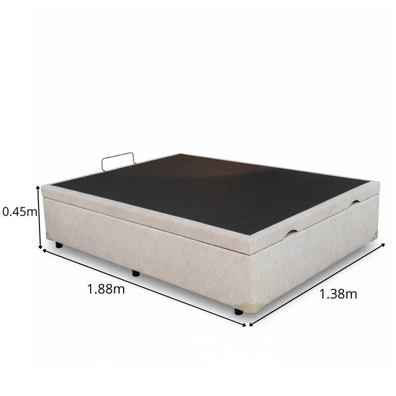 Colchão Casal Uberaba Espuma Viscoelástica ColchoMinas + Base Box Baú Casal Prime Confort Corino Palha Blindado Issacar - 138x188x75 | Suporta até 300kg - Imagem 5
