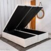 Base Box Baú Queen Bipartido Prime Confort 158x198x45 Corino Palha Blindado - Issacar