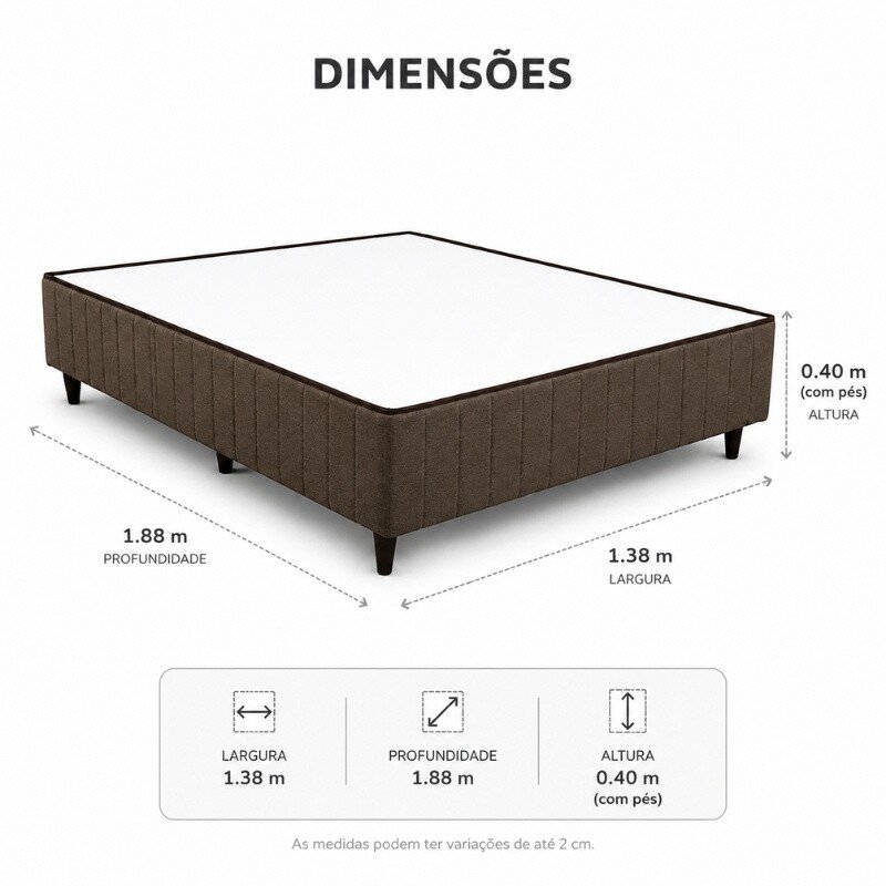 Colchão Premium Plus Molas Ensacadas Pocket Rondomóveis + Base Box Casal Rondopremium 138x188x70 | Suporta até 240kg - Imagem 7