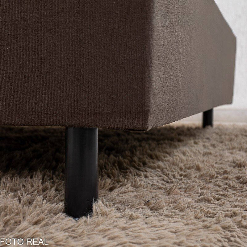 Base Box Casal Sued Marrom 138x188x37 - Ortobel - Imagem 4