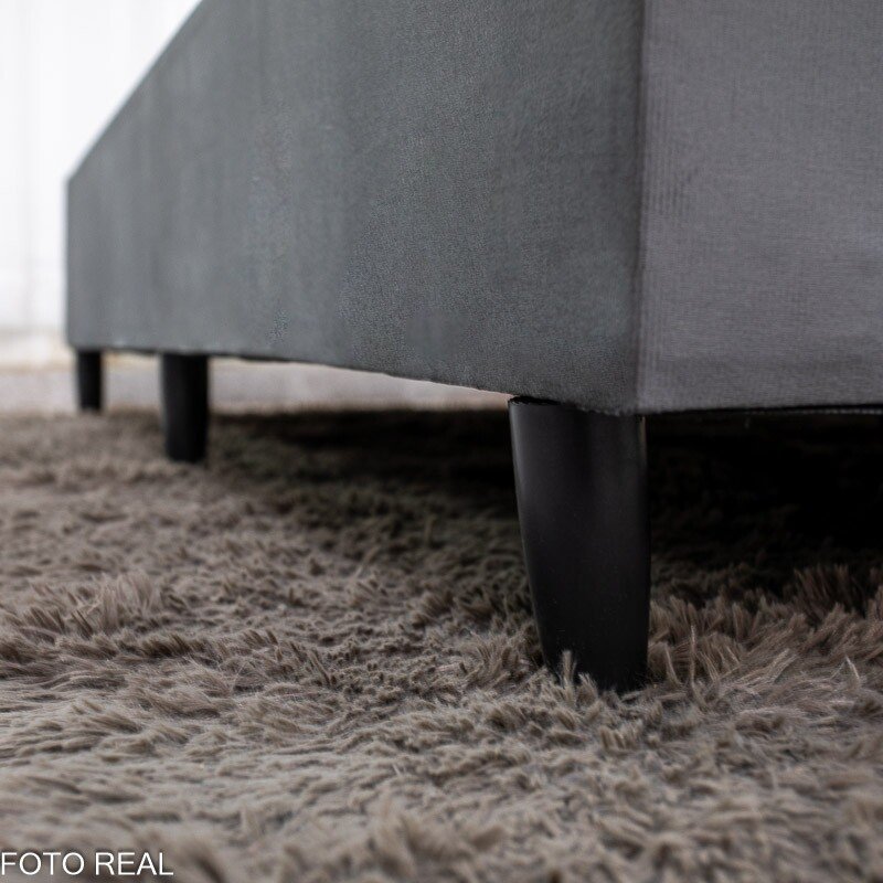 Box Queen Bipartida Sued Cinza 158x198x37 - Ortobel - Imagem 4