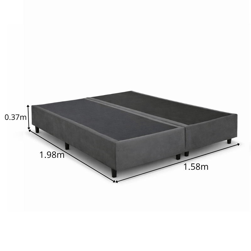 Box Queen Bipartida Sued Cinza 158x198x37 - Ortobel - Imagem 5