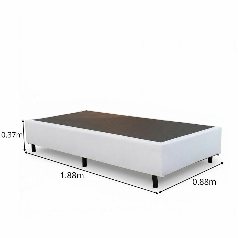 Base Box Solteiro Korino Branca 88x188x37 - Ortobel - Imagem 3