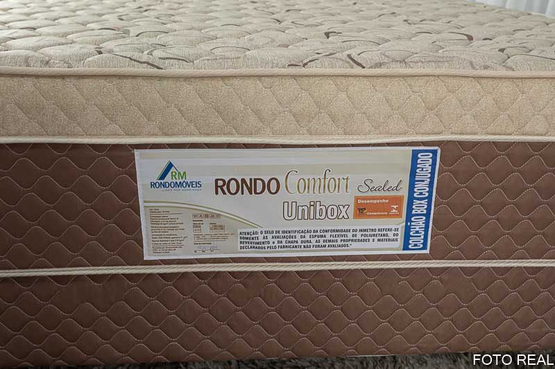 Combo - Guarda-roupa Athenas 3 Portas Nature/Off C/Espelho e Pés Larg. 1.80m Bianchi + Unibox Box Casal Ortopédico D33 Rondoconfort | Suporta até 300kg - Imagem 8