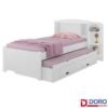 Cama Solteiro Milênio + Cama Auxiliar 2 Gavetas Branca - D Doro