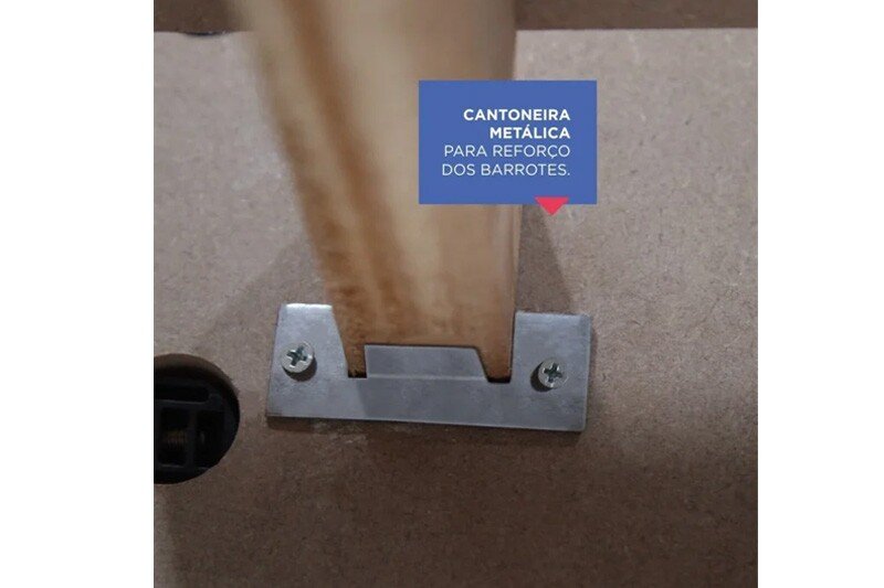 Cama Solteiro Milênio Cinamomo Cabeceira C/ Baú Larg. 1.30m - D Doro - Imagem 4