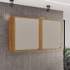 Armário Aéreo 2 Portas Pérola 1,20 m Cinamomo/Off White  - SALLÊTO