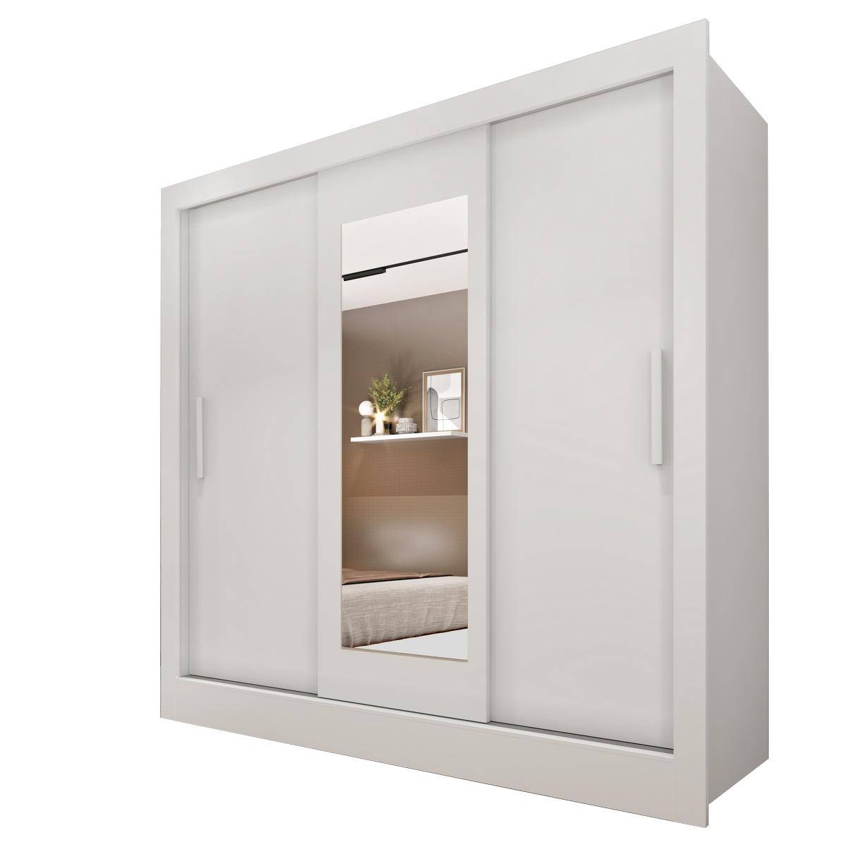 Guarda-Roupa 3 Portas Valencia/Turia/Vitoria 1,90 m Branco Neve - TCIL - Imagem 4