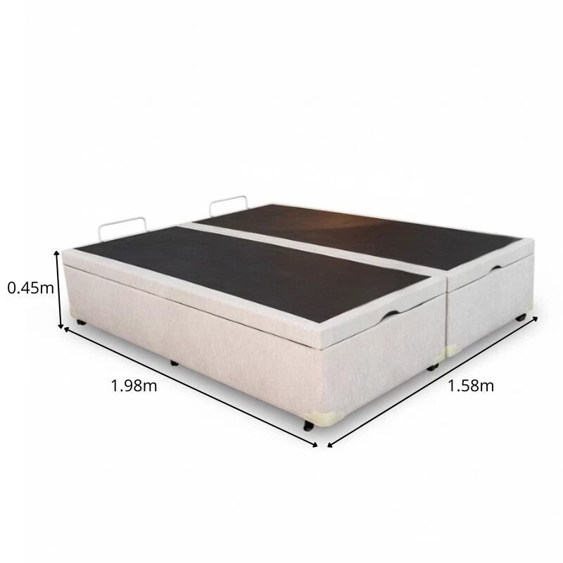 Colchão Queen Airtech Springpocket Molas Ensacadas - Ortobom + Base Box Baú Queen Bipartido Prime Confort Linhão Palha Blindado - Issacar 158x198x70 | Suporta até 240kg - Imagem 10